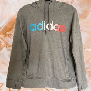 ADIDAS fleece logo hoodie